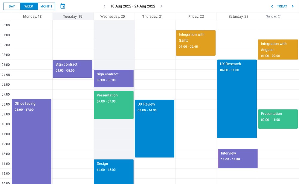 DHTMLX Scheduler